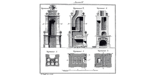 Чертеж «голландки» — голландской печи